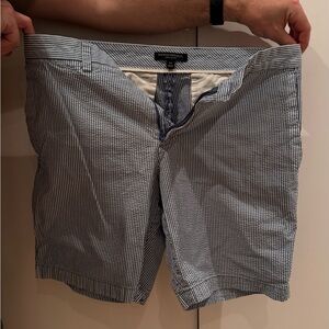 Banana Republic Blue and White Striped Shorts
